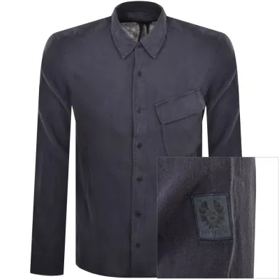 Belstaff Scale Long Sleeved Shirt Navy