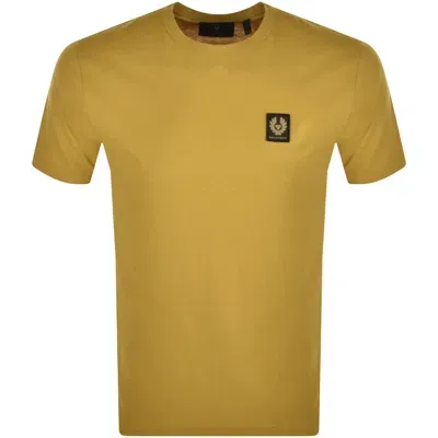 Belstaff Short Sleeve Logo T Shirt Yellow