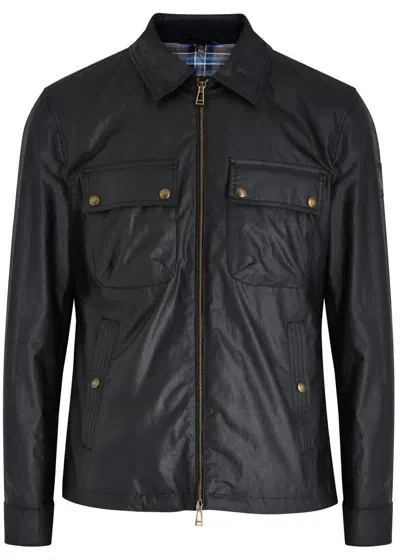 Belstaff Tour Waxed Cotton Jacket In Schwarz