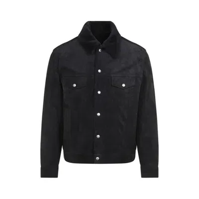 Berluti Leather Jacket In Black