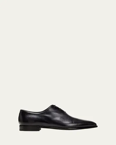 Berluti Men's Alessandro Demesure Leather Oxfords In Nero Grigio