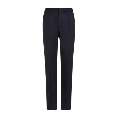 Berluti Zip Detailed Straight Leg Pants In Black