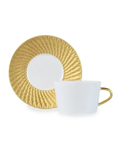 Bernardaud Twist Gold Tea Cup - Exclusive In Gold/white