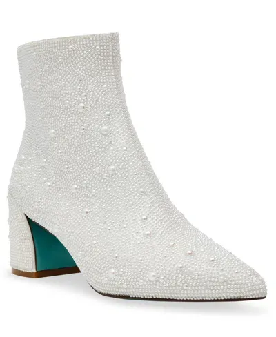 Betsey Johnson Women's Corry Block Heel Booties In Ivory