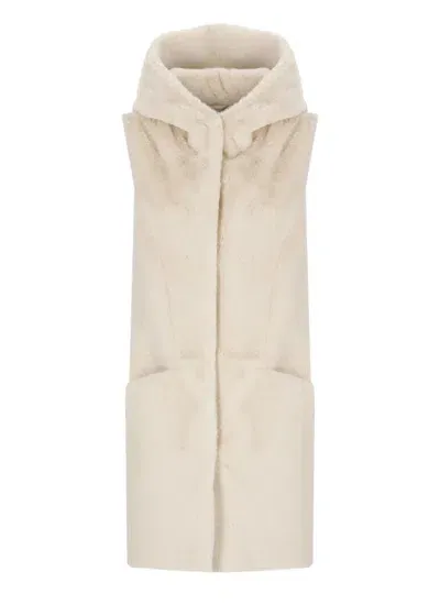 Betta Corradi Faux Fur Coat In Neutrals