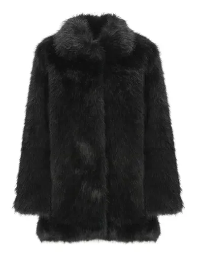 Betta Corradi Faux Fur Coat In Black