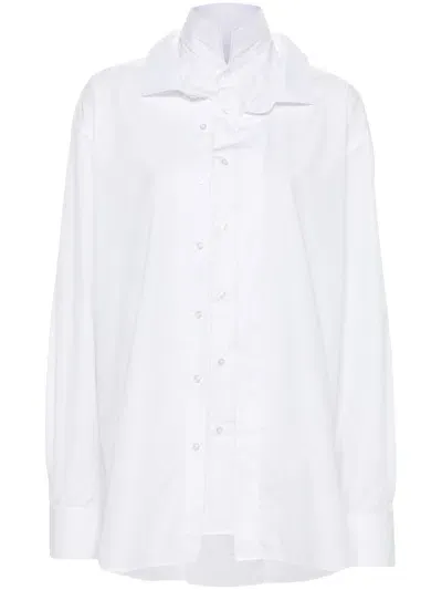 Bettter Layered Poplin Shirt In White