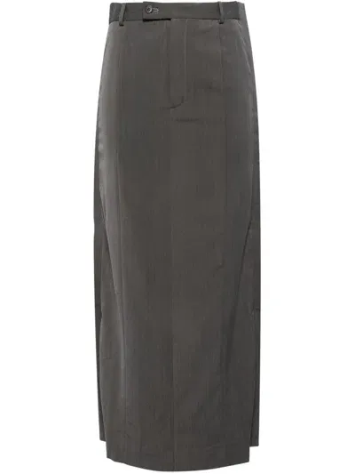 Bettter Side Ribbed Skirt In Grey