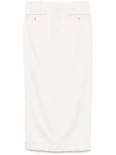 Bettter Upside-down Midi Skirt In White