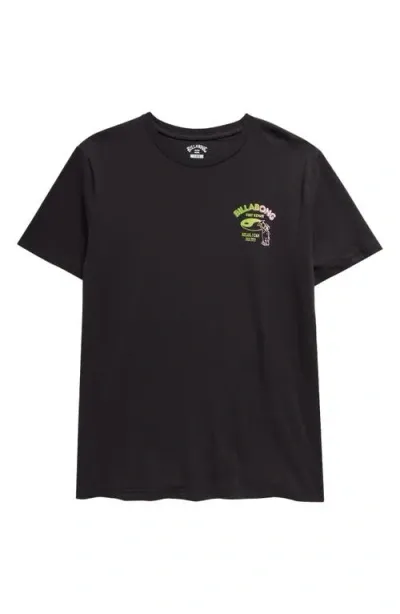 Billabong Kids' Relax Graphic T-shirt In Washed Black