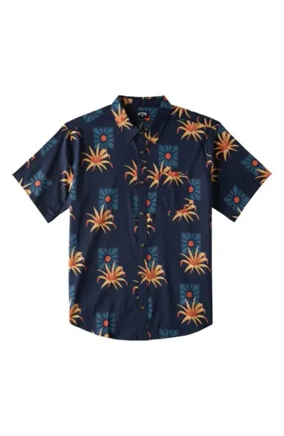 Billabong Kids' Sundays Button-up Shirt In Navy