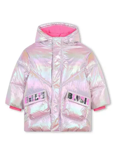 Billieblush Kids' Hooded Puffer Jacket In Pink