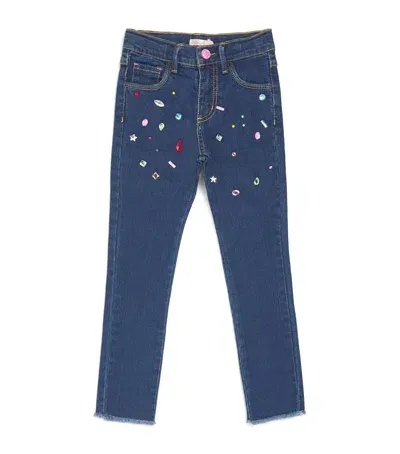 Billieblush Kids' Jewelled Jeans In Blue