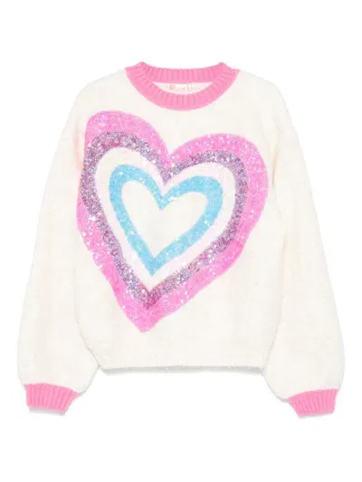 Billieblush Kids' Sequin-detail Sweater In White