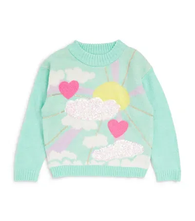 Billieblush Kids' Sky Sweatshirt In Green