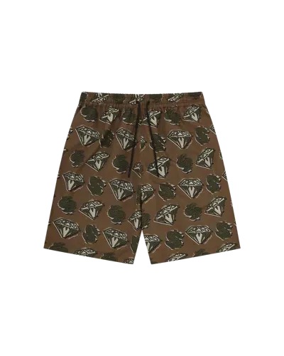 Billionaire Boys Club Europe Kids' Diamonds & Dollars Swim Short In Khaki