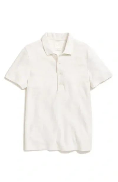 Billy Reid Hemp & Cotton Knit Polo In White