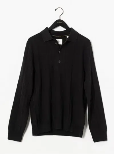 Billy Reid Long-sleeve Tailored Sweater Polo - Silver Melange