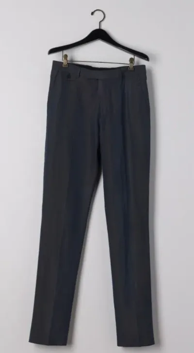 Billy Reid Micro-seersucker Flat Front Trouser - Navy