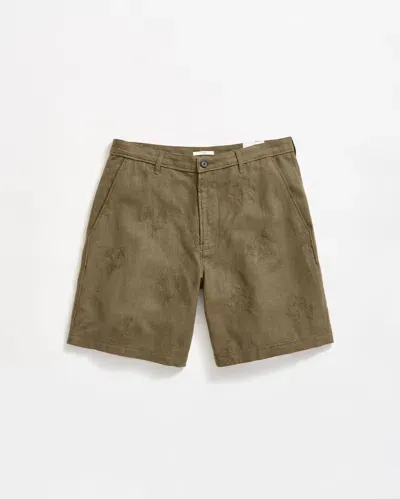 Billy Reid Pelican Gulf Embroidered Short In Olive