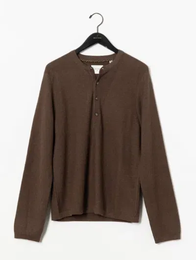 Billy Reid Pique Louis Henley Sweater - Sand Heather