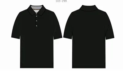 Billy Reid Pique Sweater Polo - Black