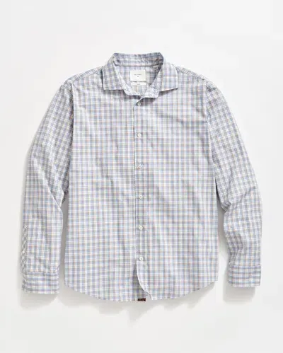 Billy Reid Windowpane Plaid Hutcheson Sport Shirt In Blue Multi