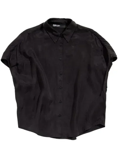 Bimba Y Lola Cape-design Shirt In Black