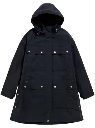 Bimba Y Lola Hooded Parka Coat In Black