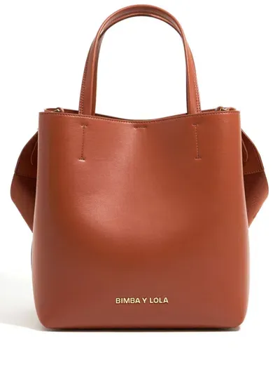 Bimba Y Lola Large Chihuahua Tote Bag In 褐色