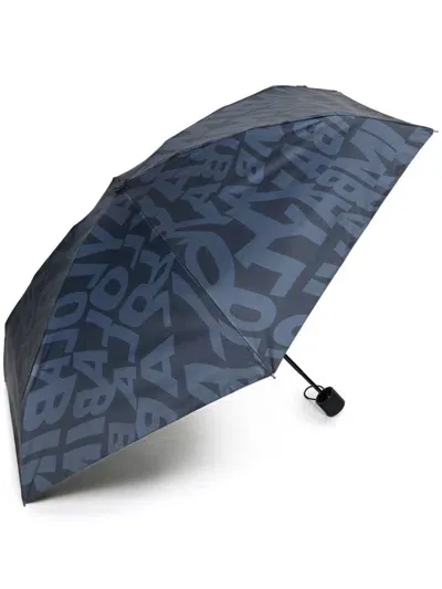 Bimba Y Lola Logo-print Umbrella In Blue