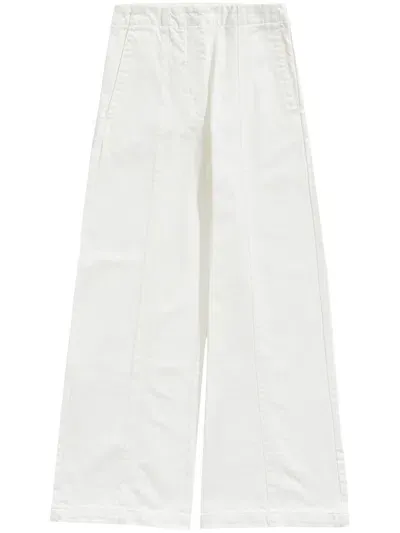 Bimba Y Lola Mid-rise Wide-leg Jeans In White