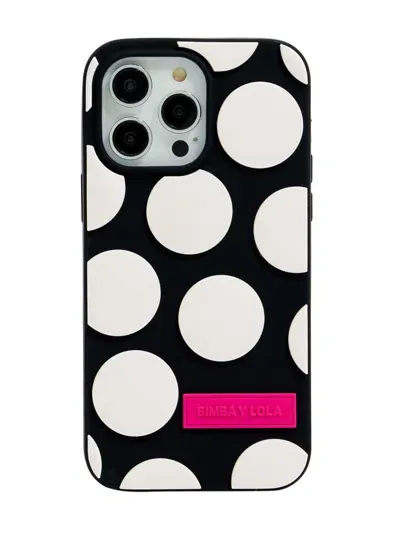 Bimba Y Lola Polka-dot Iphone 15 Pro Max Case In Black