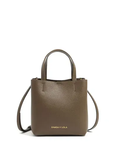 Bimba Y Lola Small Chihuahua Tote Bag In Brown