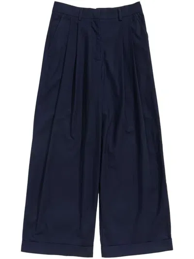 Bimba Y Lola Wide-leg Flared Trousers In Blue