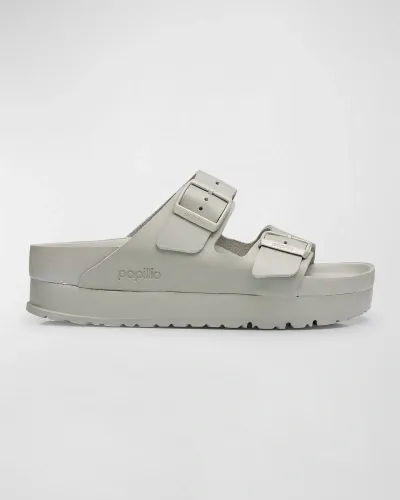 Birkenstock Papillio By  Arizona Flex Exquisite Platform Sandal In Grey