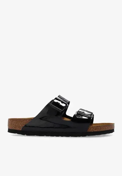 Birkenstock Arizona Leather Sandal In Black Patent