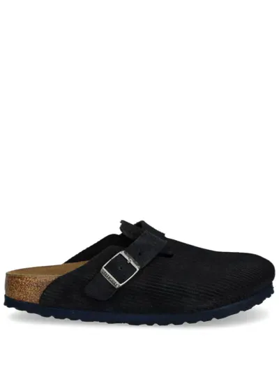 Birkenstock Boston Mules In Black