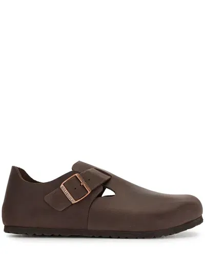 Birkenstock London Leather Shoes In Brown