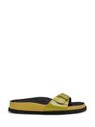 Birkenstock Madrid Shiny Slippers In Green