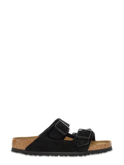 Birkenstock Arizona Suede Sandals In Grey