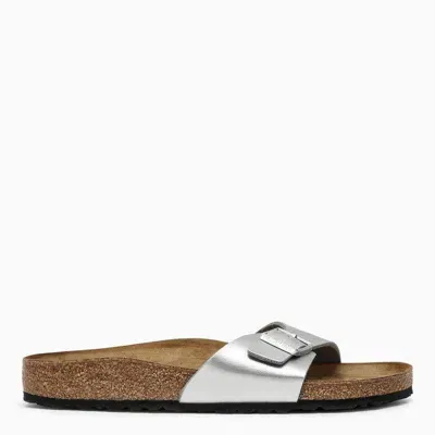 Birkenstock Sandals In Silver Leather