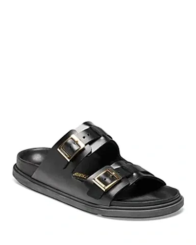 Birkenstock St Barths Natural Leather Sandals In Black