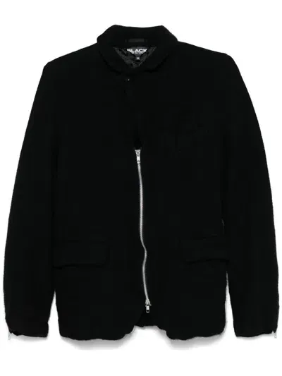 Black Comme Des Garçons Blazer Aus Filz In Schwarz