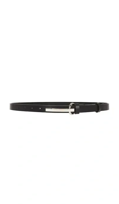 Black Suede Studio Carter Belt In Black & Silver