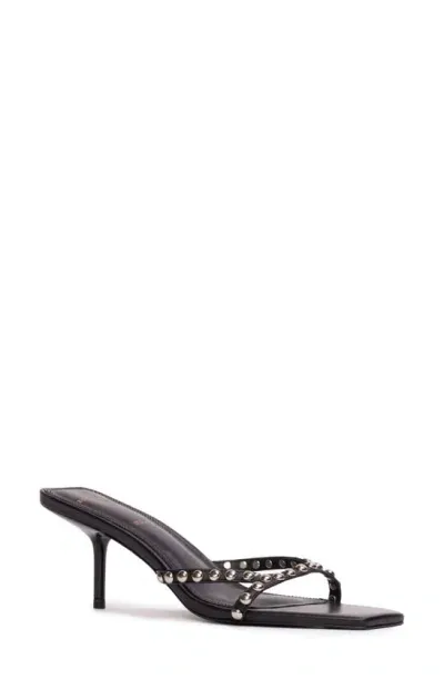 Black Suede Studio Leo Slide Sandal In Black