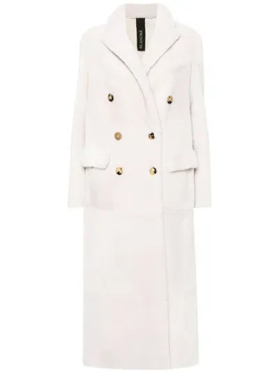 Blancha Shearling Coat In White