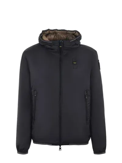 Blauer Usa Coats In Nero/nocciola