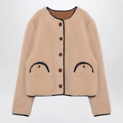 Blazé Milano Reversible Beige Sheepskin Gliss Bolero