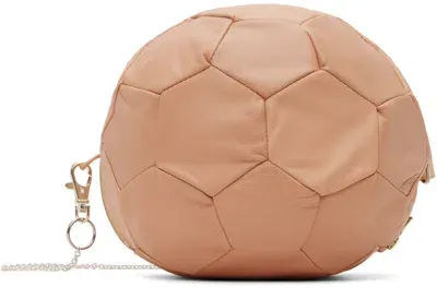 Bless Pink Bc Footballbag Leather Bag In Natural